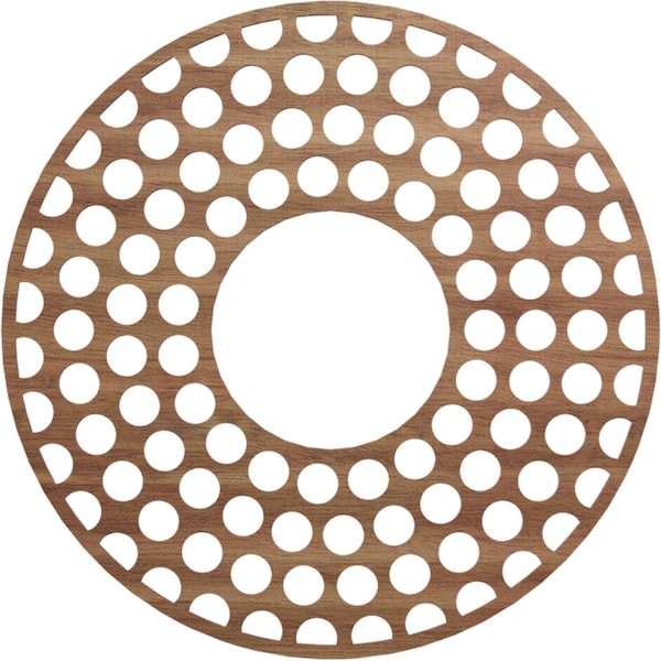 Ekena Millwork Fink Wood Fretwork Pierced Ceiling Medallion, Walnut, 28"OD x 10 1/8"ID x 3/8"T CMWP28X28X0375FFWA - main
